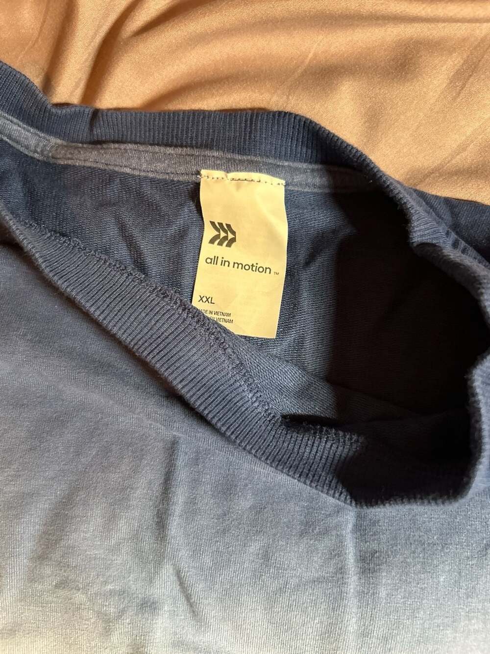 All in Motion Blue White Purple Crew Neck Pullover Top sz XXL (13092) NEW - Picture 2 of 2